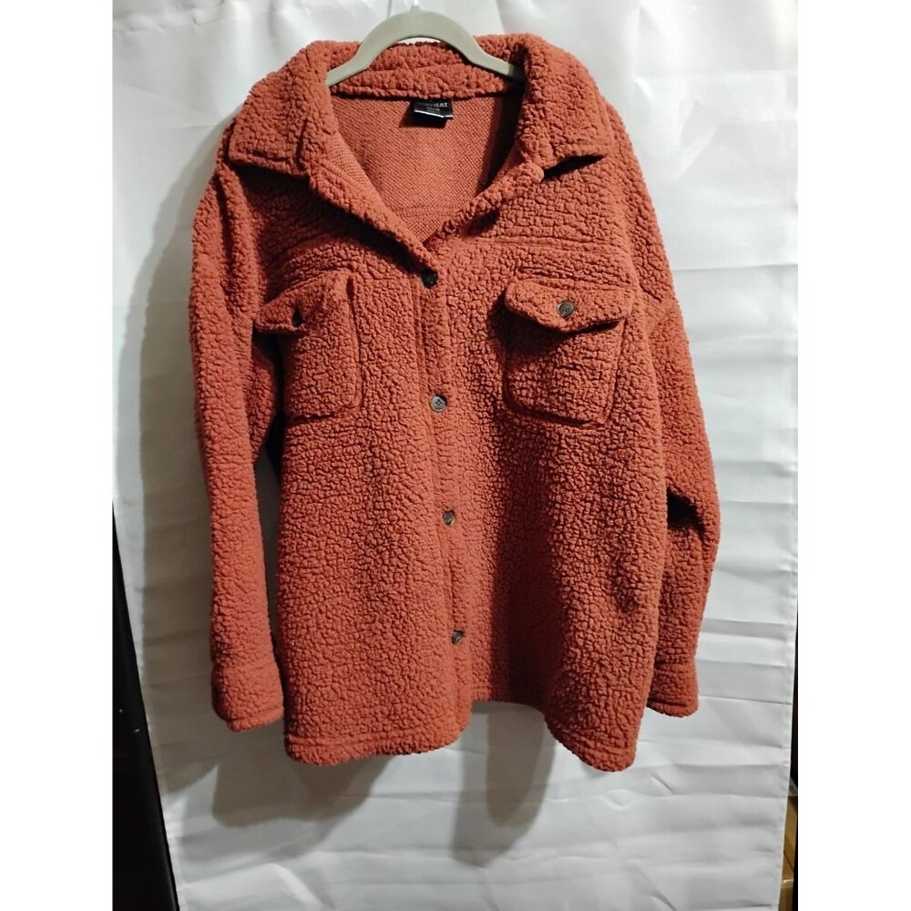 32 degrees Sherpa shacket button up size XL/XXL Rust. Farm chores, countrycore